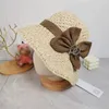 Chapeau de pêcheur tissé en paille avec nœud papillon, chapeaux de seau de mode d'été de styliste pour femmes, tenues de plage, casquette de soleil ajourée à large bord