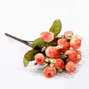 Simulazione di vegetazione floreale finta di 15 autunnali Starbud Rose Bud Wedding Hand Flower Thumb Drop Consegna Ot239