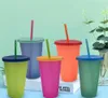 24oz Color Changing Cup Magic Water Bottle with Lid and Straw Plastic Drinking Tumblers Beer Juice Coffee Mugs Temperature Sensing6553683