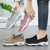 2024 Women Shoes Hiking Running Soft Flat Shoes Versatile Black White Trainers Thick Bottom Breathable Large Size 36-41 GAI