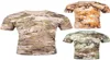 Camo camisa tática de manga curta secagem rápida combate tshirt men039s camuflagem militar do exército t camisa caça ao ar livre caminhadas camisa7222014