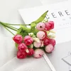 Simulazione di vegetazione floreale finta di 15 autunnali Starbud Rose Bud Wedding Hand Flower Thumb Drop Consegna Ot239