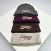 Beanie/Skull Caps Nieuwe Warme Mode Offset Letter Heren Dames Gebreid Katoen Herfst en Winter Veelzijdig Zacht Casual Emmer Hoeden Mutsen Stapelmuts J240117