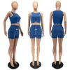 Damen-Trainingsanzüge, Sommer-Frauen-Zweiteiler, weißes ärmelloses Oberteil, elastische Taille, Shorts, Anzüge, Damenmode, Sport, 2-teiliges Freizeit-Trainingsanzug