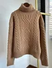 Womens Sweaters Autumn and Winter loro Turtle Collar Cashmere Brown Sweaters piana