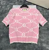 Summer New Women's Knits Tees Short Sleeved Luxury Brand Designer Knits Tops