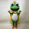 할로윈 크라운 개구리 마스코트 의상 고품질 맞춤 만화 플러시 치아 애니메이션 테마 캐릭터 성인 크기 크리스마스 카니발 팬시 드레스