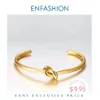 ENFASHION Gros Noeud Manchette Bracelets Or Couleur Manchette Bracelet Bracelet Pour Femmes Brassard Bijoux De Mode Pulseiras B4286 240117