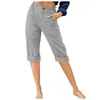 Pantalon femme 2024 Couleur Unie Coton Et Lin Mode Lâche Taille Haute Décontractée Dames Poches Pantalon Streetwear