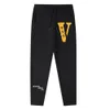 2024 VLONES FUJIWARA HIROSHI CO-BRANDED LIGHTNING SWEATPANTS FRIENDS TERRY CARICOR PANTS春/夏の弾性ズボン