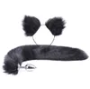 2 pezzi set y coda di pelliccia sintetica butt plug in metallo orecchie di gatto carino fascia per giochi di ruolo costume party prop giocattoli adulti del sesso189x6607341