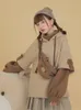 2XL Kawaii Hoodie Harajuku Bär Mit Kapuze Sweatshirt Frauen Koreanische Langarm Übergroßen s Süße Y2K Warme Winter Anime 240117