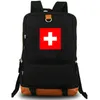 Szwajcarski plecak Che Country Flag Daypack Bern School Banner Banner Print RucksAck Specja szkolna Laptop Pack