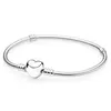 Rose Or Argent Moments Pave Coeur Fermoir Serpent Chaîne 925 Sterling Bracelet Bracelet Fit Mode Perle Charme Bijoux À Bricoler Soi-Même 240116