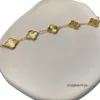 браслет vanclef браслет Высокая версия V золото четыре листа трава лазер пять цветов браслет женская мода легкий роскошный золотой серебряный браслет + комплект