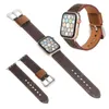 Modeklocka band rem för Apple Watch Band 40mm 38mm 42mm 41mm 44mm 45mm 49mm IWATCH 4 5 6 7 8 Series G Luxury Designer Läder Färgglada blommor Snake