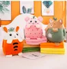 Multi Fonction Traversin Mignon Coussin Poupée Garder Au Chaud Couverture Jouets En Peluche pour Enfants Filles Cadeau Enfants Bébé Animaux En Peluche Chat 240117