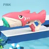 Sand Play Water Fun New Summer Children Toy Cartoon Shark Electric Continuous Water Gun Outdoor Beach Pool Swimming Fight Toy Gift for Boys Girls