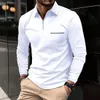 Europejska i amerykańska Instagram Wiosna wiosenna i jesienna polo koszula zip kieszonkowy kieszonkowy sportowy sportowy polo 240117