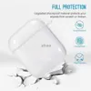 Mobiltelefonfodral för AirPods 2/1st Gen Case Transparent Silicone Protective Cover för A1523 A1722A2032 A2031 Laddningsfallstillbehör YQ240117