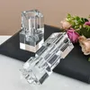 Vases Vase en verre cristal bloc géométrique pile Vase à fleurs Transparent Section irrégulière organiser les fleurs accessoires de décoration de la maison YQ240117