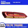 Pièces d'auto pour VW Touareg feu arrière LED 19-21, accessoires de voiture, ensemble de feu arrière, Streamer, clignotant, frein, feux de stationnement arrière