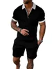 Vêtements d'été pour hommes Polos de luxe à manches courtes Ensemble décontracté Homme Shorts Survêtement Tenues Social Golf Revers T-shirts 240117