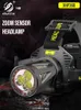 XHP360 High Power Fishing Headlamp Rechargeable Light Headlight Camping Hiking Led Flashlights Can Be Used As A Bank 240117