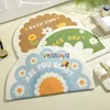 Carpets Semicircle Bathroom Door Entrance Mat Flower Bath Rug Bathroom Non-Slip Mat Toilet Door Mats Absorbent Anti-slip Door Matvaiduryd