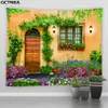 Landscape Print Large Tapestry Street Architecture Scenery Tapestries Bedroom Living Room Home Decor Hippie Wall Hanging Blanket 240117