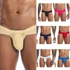 Sous-vêtements 7pcs hommes sous-vêtements sexy glace soie slips ultra mince grand pénis poche culotte slips érotique taille basse bikini solide