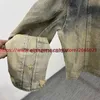 Giacche da uomo Jeans patchwork in denim tinto in massa Giacca con cerniera Uomo Donna Abbigliamento vintage in denim di migliore qualità Coatephemeralew