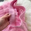 Skirts Women Chic Ruffle Tiered Solid Gauze Asymmetrical High Waist Elegant Korean Fashion Long Skirt Casual Summer Clothing
