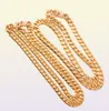 14mm Mens Cuban Miami Link Halsband Rostfritt stål Rhinestone -lås Iced Out 18K Gold Fillhip Hop Chain Halsband 30quot2461084