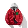 Мужская университетская куртка Зимняя женская модная бейсбольная куртка с кожаными рукавами Мотоциклетное пальто на пуговицах Теплые парки для колледжа Красные 240117