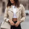 Arrival Elegant Women Leather Jackets Fashion Street Wear Zipper Casual Coats Biker Flight Clothes 240116