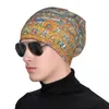 Berets Mandala Buddhismus Meditation Spirituelle Warme Strickmütze Mode Motorhaube Hut Herbst Winter Outdoor Beanies Hüte Für Männer Frauen Erwachsene