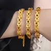 Link Bracelets Punk Jewelry Thick Stainless Steel Bracelet For Women Men Temperament Hand Chain Unique Design Interlocking