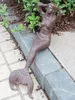 Ghisa Sirena Scaffale Sitter Finitura ruggine Decorazioni per il giardino di casa Seduta per prendere il sole Statua Cortile Patio el Pub Club Decor Ant3811048