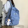 Zaino High School Schoolbag Girl Ins Style Versione coreana degli studenti universitari Junior Semplice tinta unita