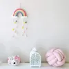 1 PC Söt regnbågsmoln Tapestry Felt Ball Macrame Wall Hanging Decor Handmade Woven Po Prop Room Decoration Crafts 240117