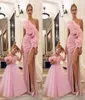 2020 NY Söt mamma och dotter Pink Flower Girl Dresses For Weddings Off Axel Flowers Girls Pageant Dress Prom Kids Communi2254822