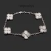 Van Jewelrys Van Clover Bracelet Van Four Leaf Clover Bracelet Designer Clef Cleef Bracelets van clover bracelet luxury designer link chain fourleaf Clef womens fas