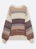 Plus Size Casual Sweater Dames Colorblock Lange Mouw Ronde Hals Hoge Stretch Trui 240124