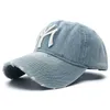 Ball Caps 2023 Nieuw Luxe Merk MY Geborduurde Gewassen Denim Baseball Cap voor Mannen Hoge Kwaliteit Zwarte Vintage Y2k Papa Hoeden Gorras Hombre YQ240117