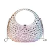 Sac de luxe en acrylique Transparent pour femmes, dégradé multicolore, répliques exactes, soirée, mariage, marque de diamant, pochette 240117