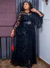 Långärmad chiffongklänningar för kvinnliga afrikanska dashiki -tryckta Robe Dubai Abayas bröllopsfest födelsedagsklänning 2024 Vårkläder 240116