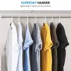 Cabides de plástico padrão branco (50 pacotes) camisa tubular durável são muito adequados para lavanderia e uso diário