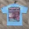 T-shirts pour hommes Hell as Star Dios Neuron Tour Capsule 10 T-shirt haut imprimé avec décoloration vintage lavée et faite à la main T240117