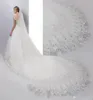 Luxo 4 metros de comprimento véus de noiva rendas lantejoulas com pente aplique borda véus de casamento acessórios de noiva baratos cpa887 b05237683119